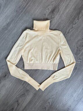 AVD The Brand Merino Wool Turtleneck Top | Cream | XS